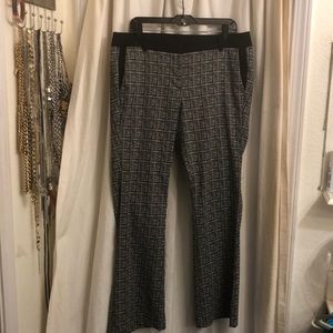 Black and white work pant